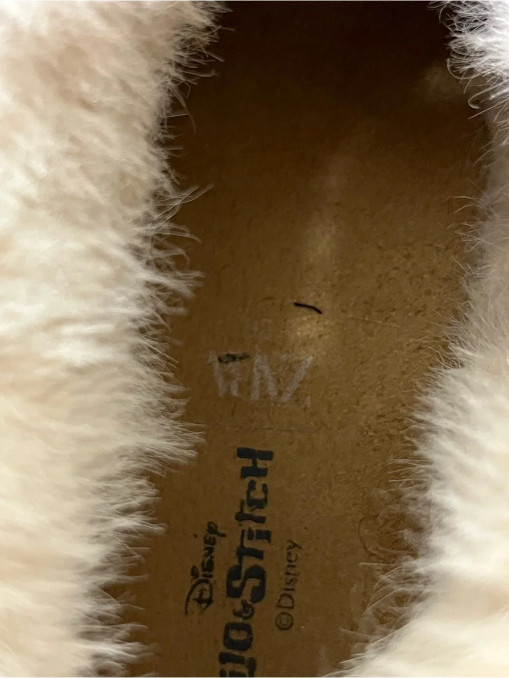 ZARA Kids Girls Lilo & Stitch Low Faux Fur Winter Boots Brown Sz Big Kids 4